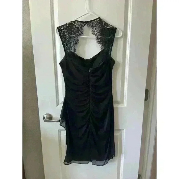 Scarlett Dress Women's Size 4 Lace Shoulder Halter Sheath Wrap Layer - Picture 4 of 9